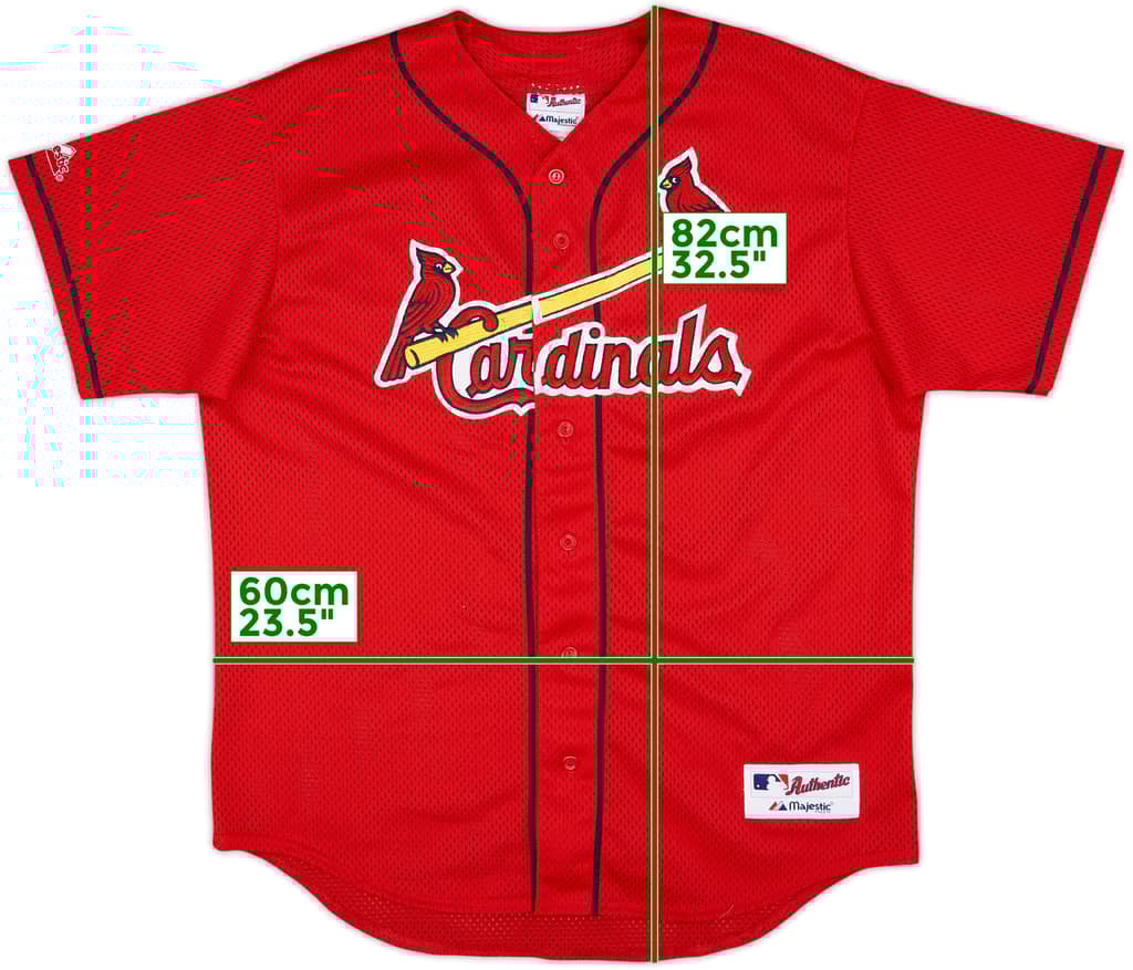 1998-00 St. Louis Cardinals Majestic Authentic Batting Practice Jersey - 8/10 - (L)