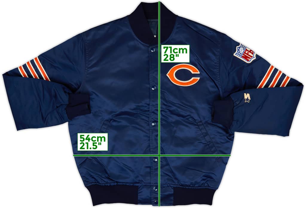 1980s Chicago Bears Starter Satin Varsity Jacket - 9/10 - (M)