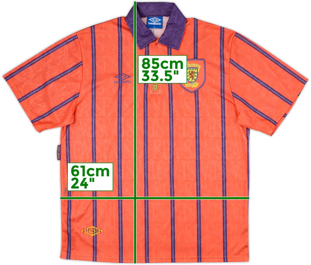 1993-95 Scotland Away Shirt - 9/10 - (XL)