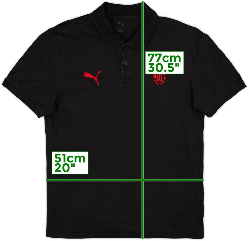 2025-26 AC Milan Puma Polo Shirt - 8/10 - (L)