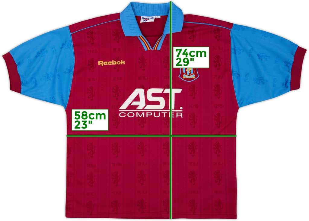 1995-97 Aston Villa Home Shirt - 8/10 - (L)