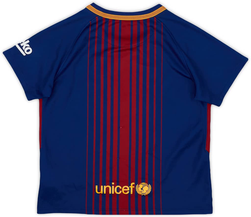 2017-18 Barcelona Home Shirt - 9/10 - (6-7Y)