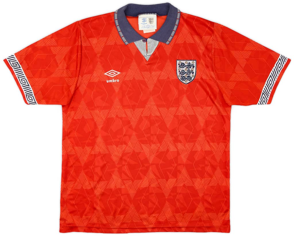 1990-93 England Away Shirt - 8/10 - (M)