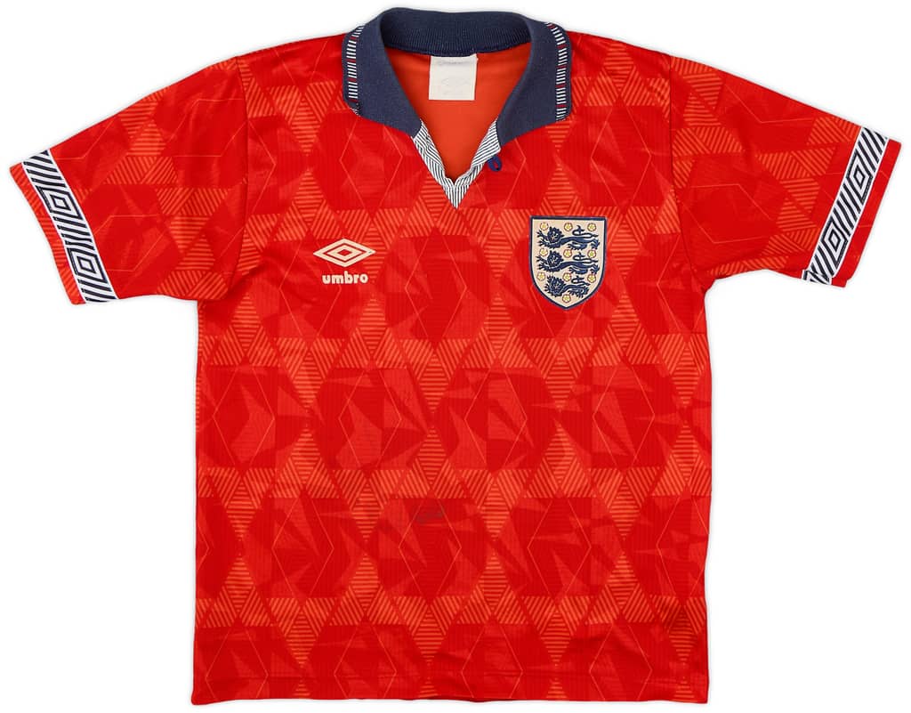 1990-93 England Away Shirt - 6/10 - (L.Boys)
