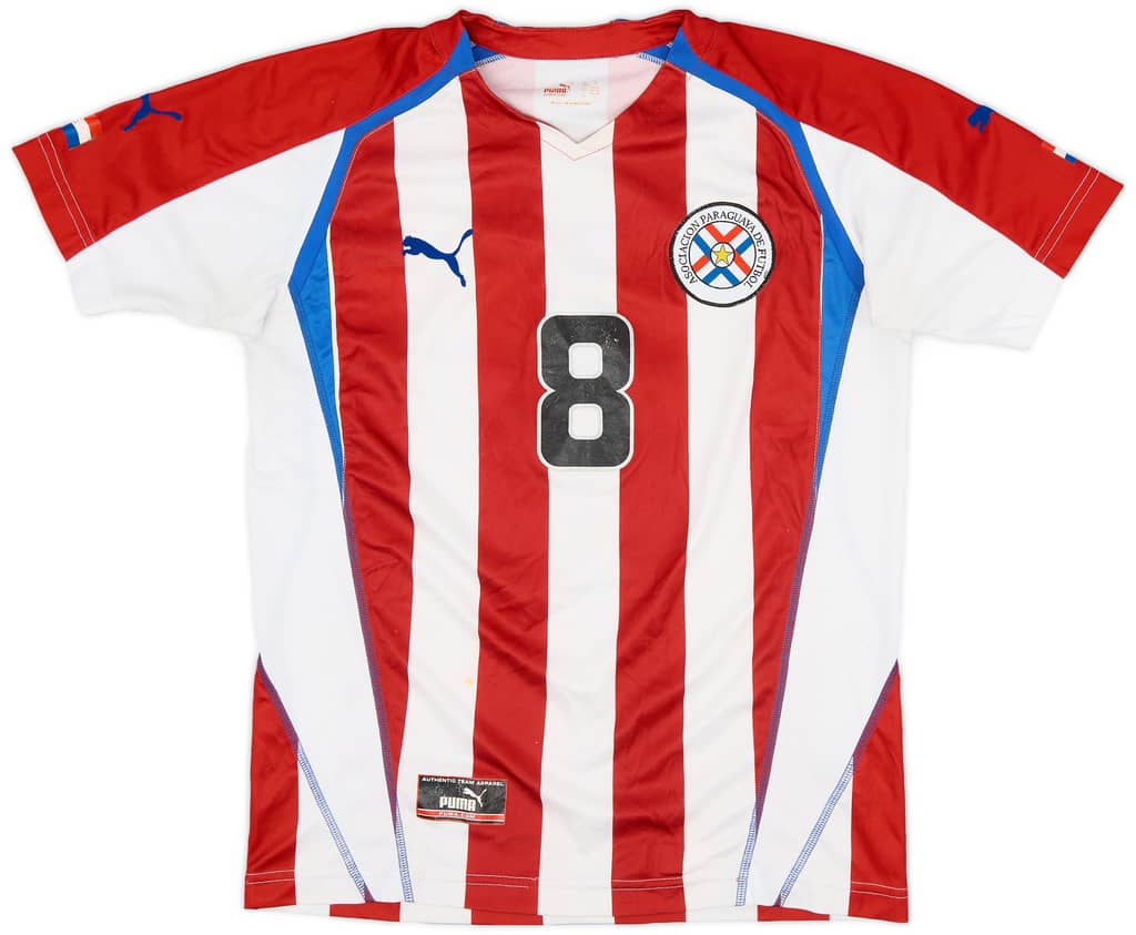 2004-06 Paraguay Home Shirt #8 - 5/10 - (S)
