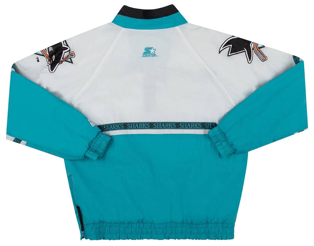 1990s San Jose Sharks Half-Zip Starter Rain Jacket XL