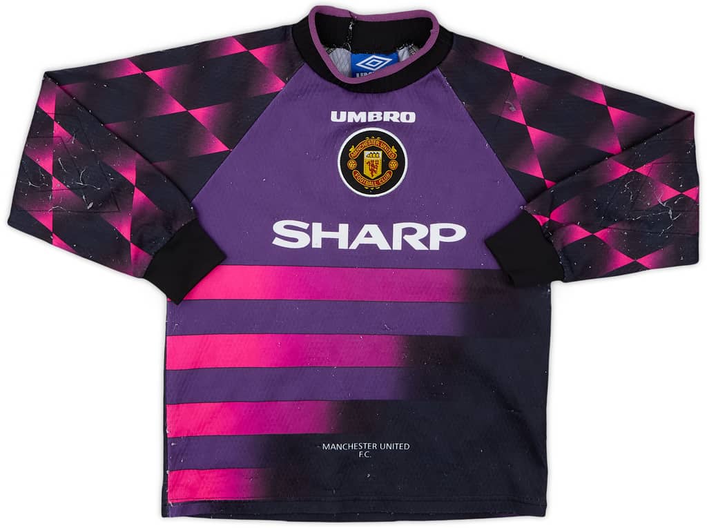 1996-97 Manchester United GK Shirt - 5/10 - (S.Boys)