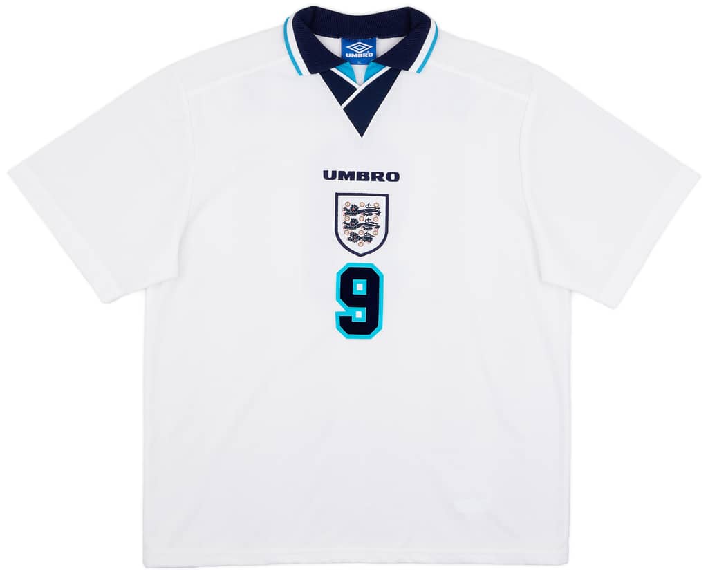 1995-97 England Home Shirt Shearer #9 - 9/10 - (XL)