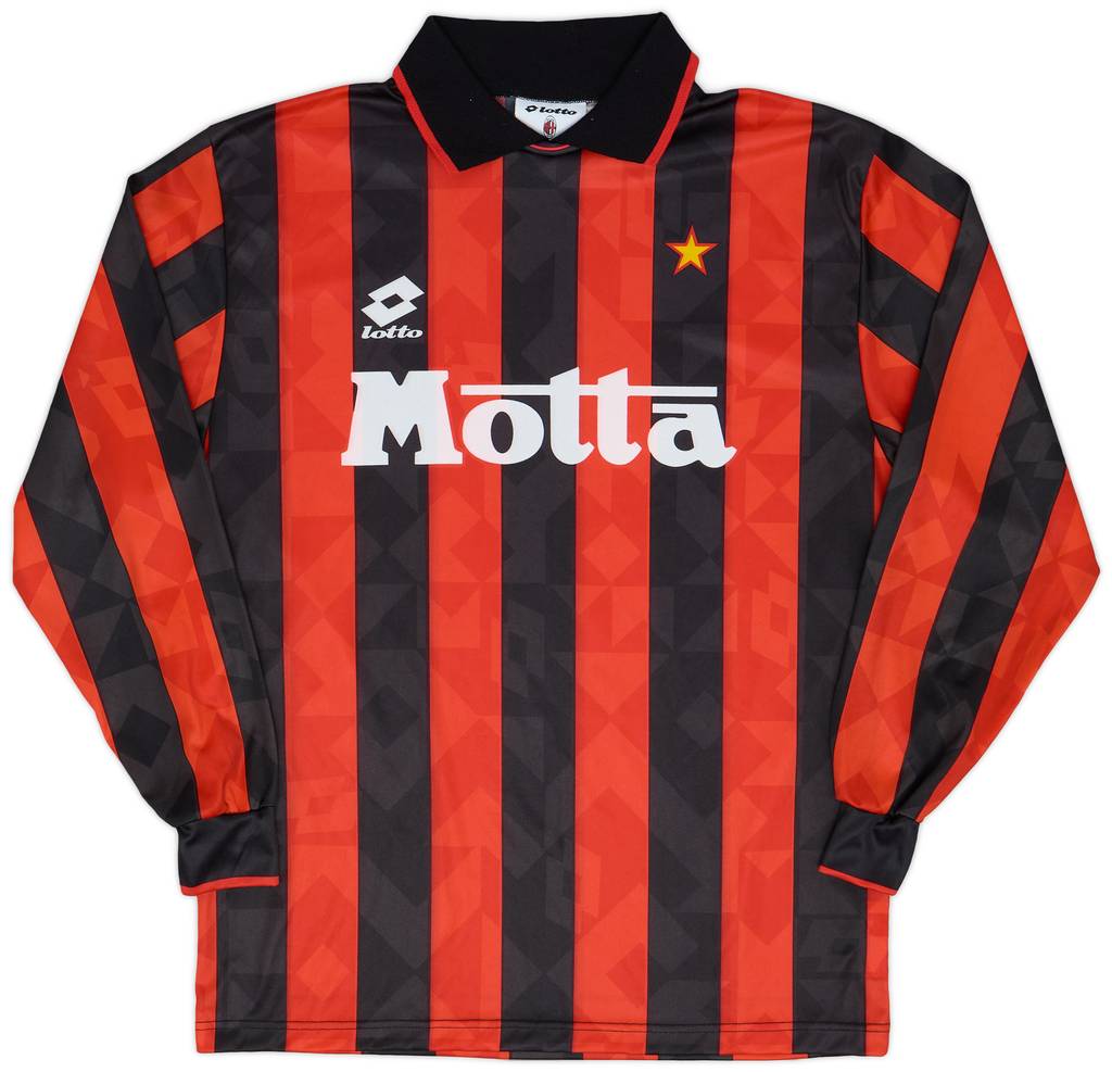 1993-94 AC Milan Home L/S Shirt - 9/10 - (M)