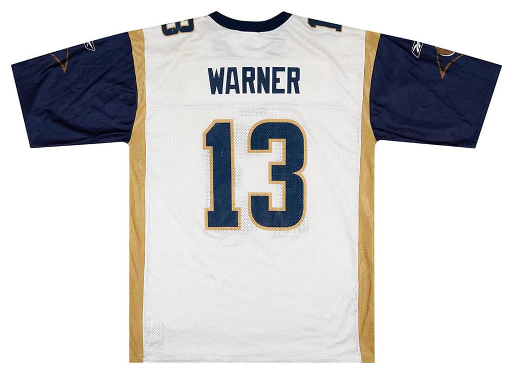 2001 St. Louis Rams Warner #13 Reebok Jersey (Away) XL