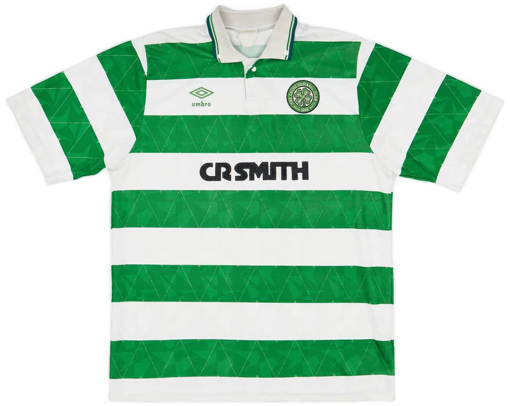 1987-89 Celtic Centenary Home Shirt - 8/10 - (L)