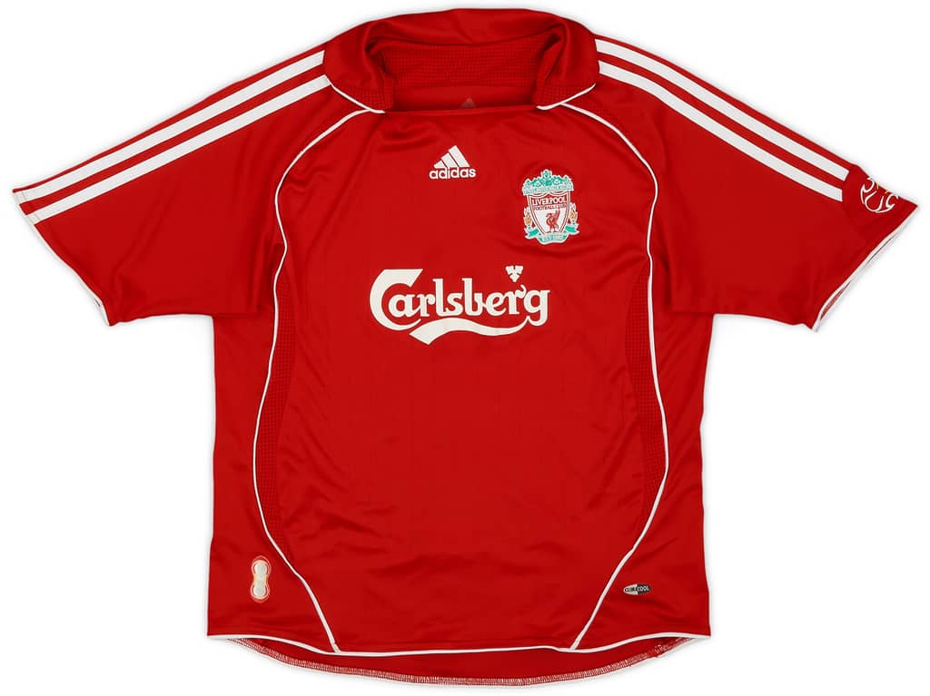2006-08 Liverpool Home Shirt - 8/10 - (M.Boys)
