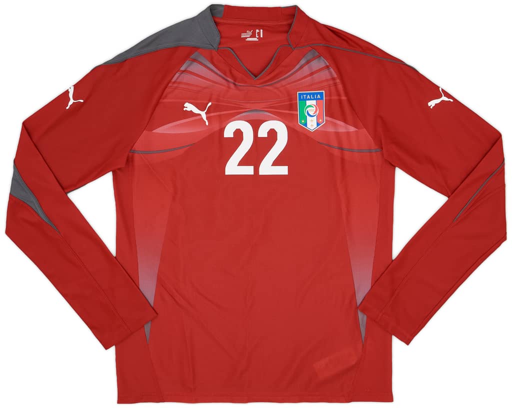 2010-12 Italy Authentic GK Shirt #22 - 9/10 - (XL)
