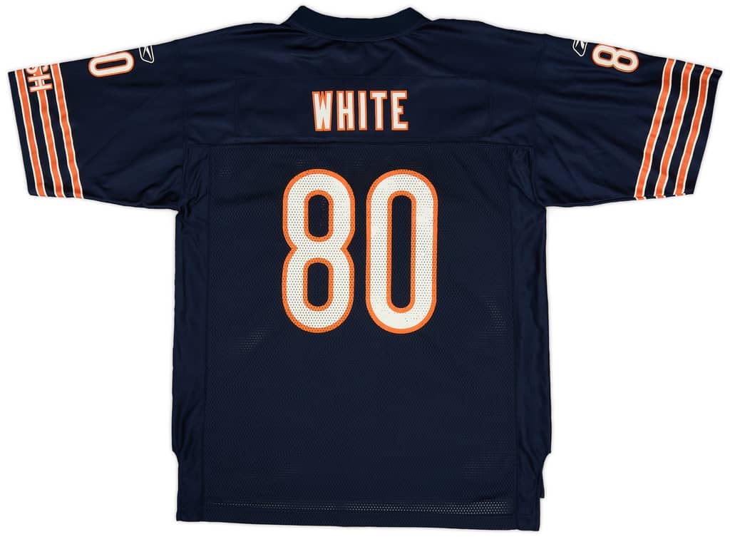 2002-03 Chicago Bears White #80 Reebok On Field Home Jersey (Excellent) L