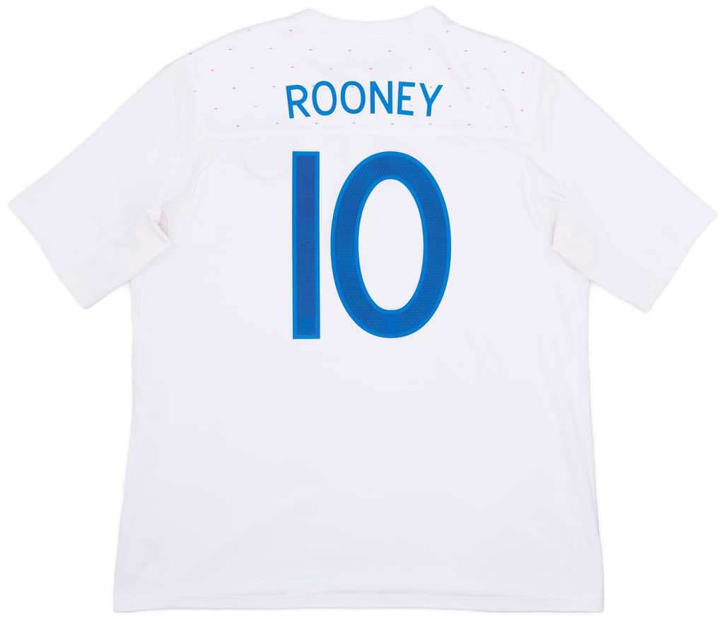 2010-11 England Home Shirt Rooney #10 - 9/10 - (XXL)