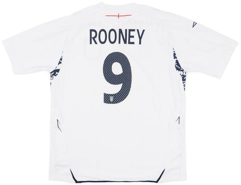 2007-09 England Home Shirt Rooney #9 - 6/10 - (XL)