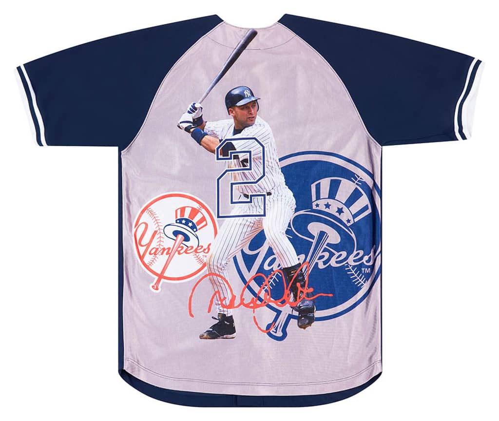 2000s New York Yankees Derek Jeter Majestic Fanimation Jersey Y