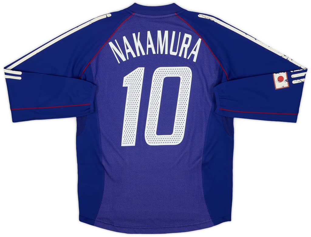 2002-04 Japan Player Issue Home L/S Shirt Nakamura #10 - 5/10 - (S)
