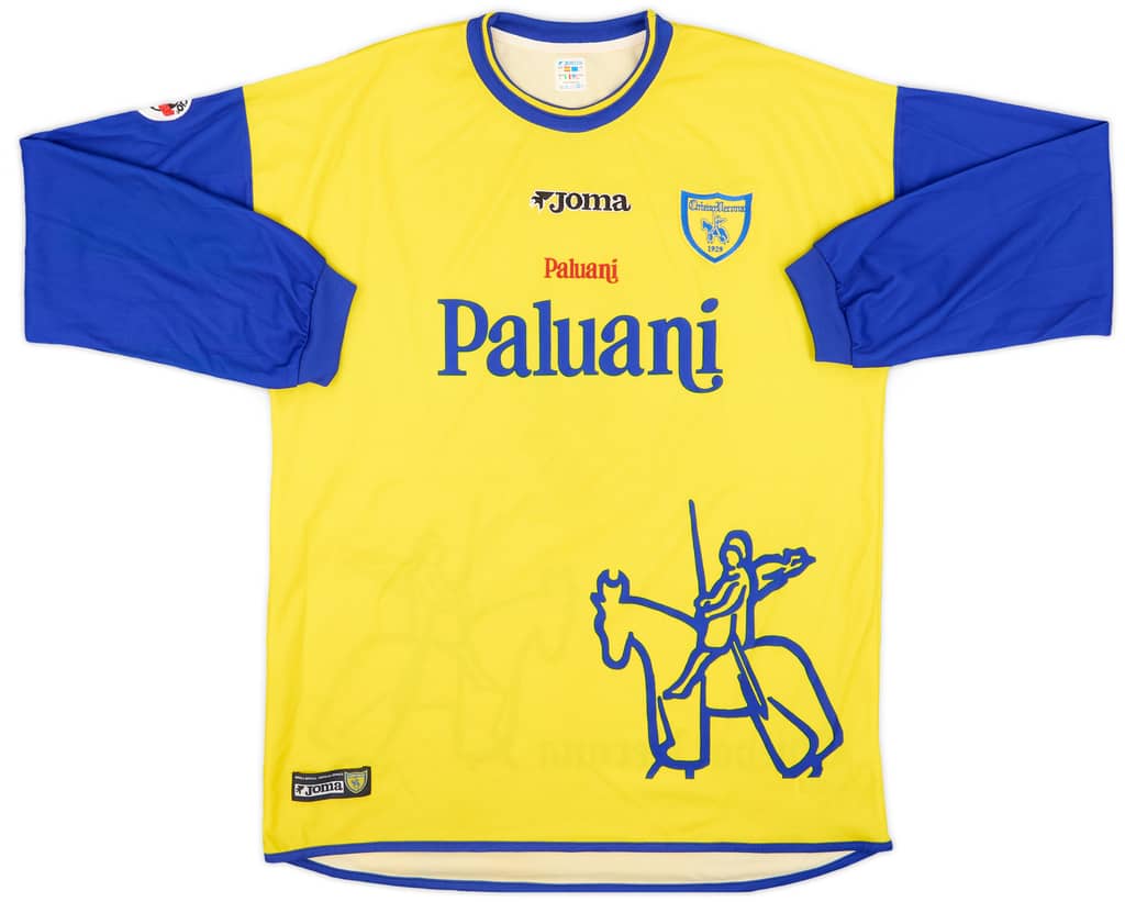 2002-03 Chievo Verona Match Issue Home L/S Shirt Beghetto #9