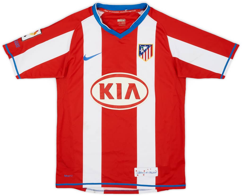 2007-08 Atletico Madrid Home Shirt - 5/10 - (L.Boys)