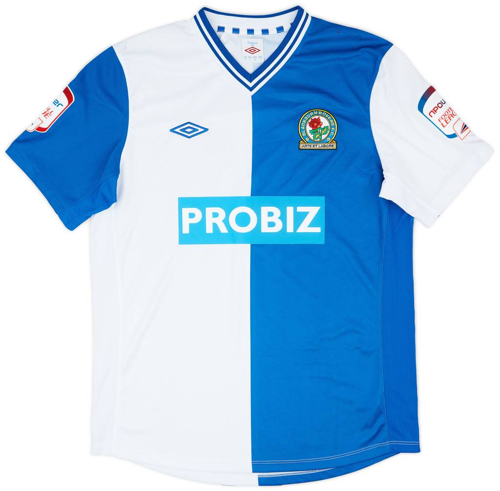 2012-13 Blackburn Match Issue Signed Home Shirt Lowe #6