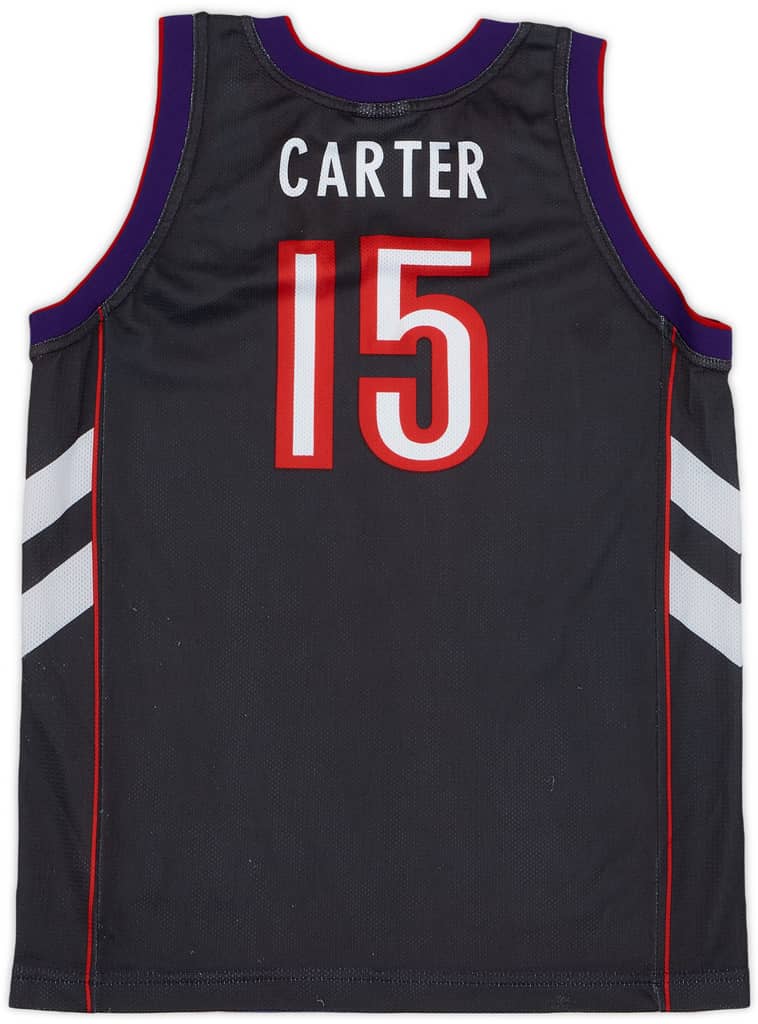 1999-03 Toronto Raptors Carter #15 Champion Away Jersey - 7/10 - (XL.Boys)