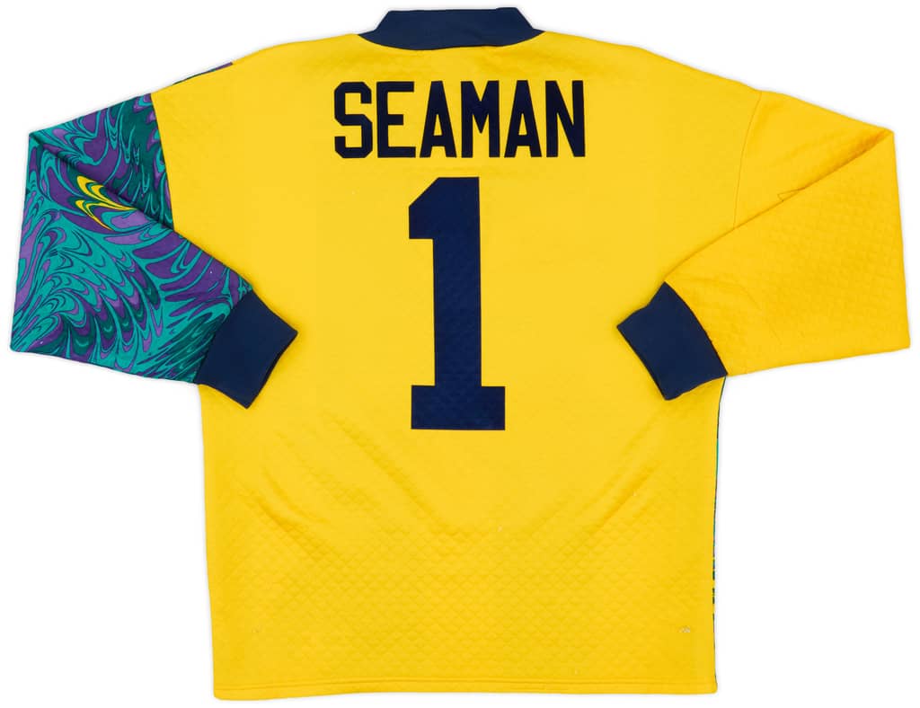 1995-96 England GK Shirt Seaman #1 - 8/10 - (Y)