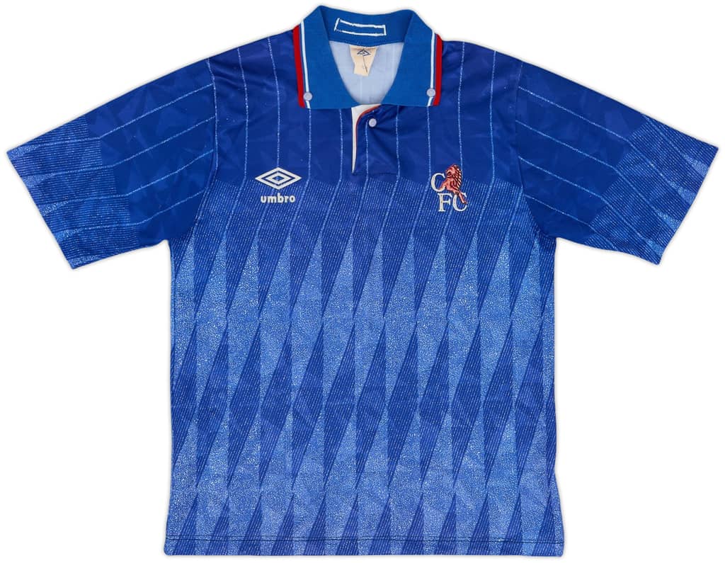 1989-91 Chelsea Home Shirt - 8/10 - (Y)