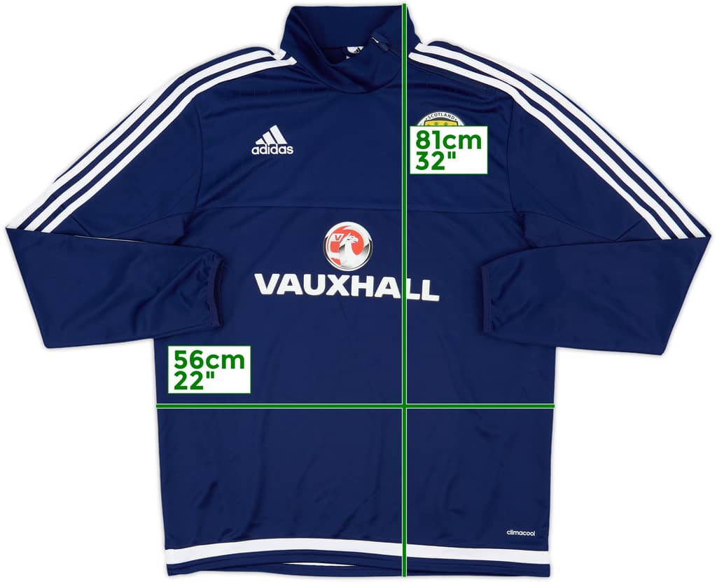 2014-15 Scotland adidas 1/4 Zip Training Top - 10/10 - (L)