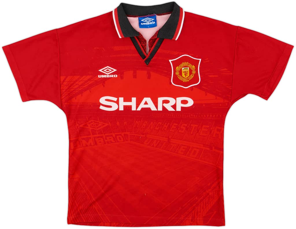 1994-96 Manchester United Home Shirt - 8/10 - (Y)
