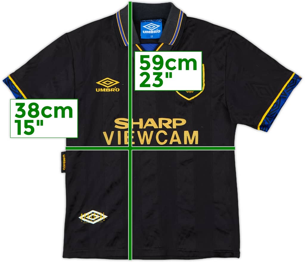 1993-95 Manchester United Away Shirt - 8/10 - (L.Boys)