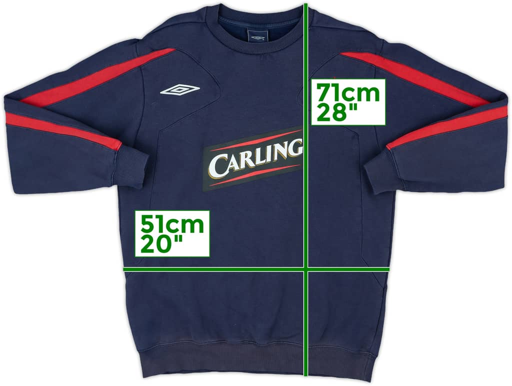 2008-09 Rangers Umbro Sweat Top - 7/10 - (L)