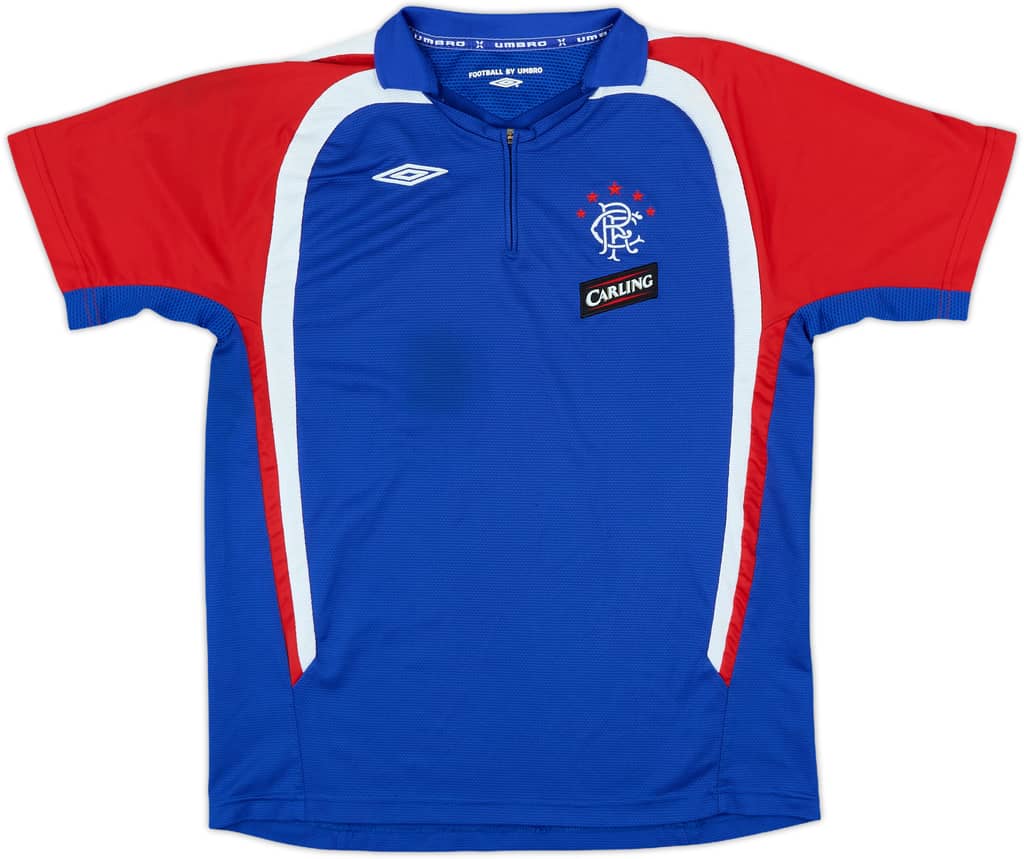 2007-08 Rangers Umbro 1/4 Zip Polo Shirt - 6/10 - (XL.Boys)