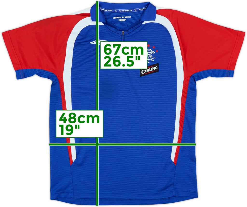 2007-08 Rangers Umbro 1/4 Zip Polo Shirt - 6/10 - (XL.Boys)