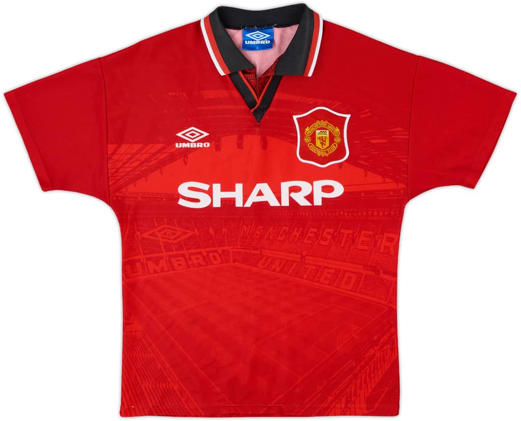 1994-96 Manchester United Home Shirt - 8/10 - (Y)