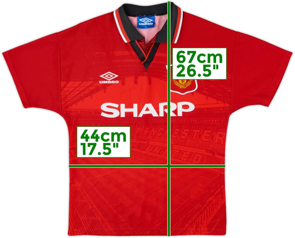 1994-96 Manchester United Home Shirt - 8/10 - (Y)