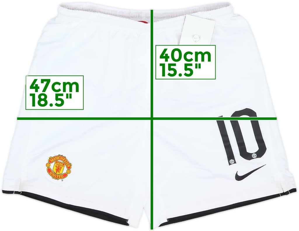 2007-09 Manchester United Home Shorts #10 (Rooney) (M.Boys)