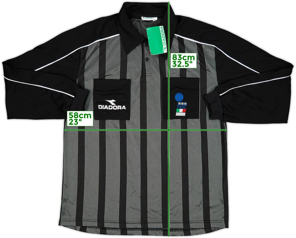1990s Italy FIGC Diadora Referee L/S Shirt (XXL)