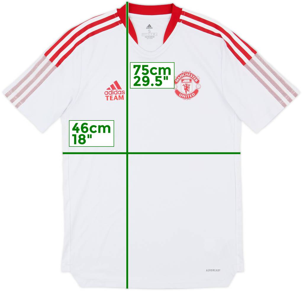 2021-22 Manchester United adidas Staff Issue Training Shirt Team - 8/10 - (S)