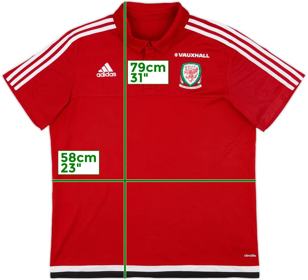 2015-16 Wales adidas Polo Shirt - 7/10 - (XL)
