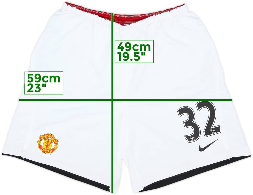 2007-09 Manchester United Home Shorts #32 (Tevez) - 5/10 - (M)