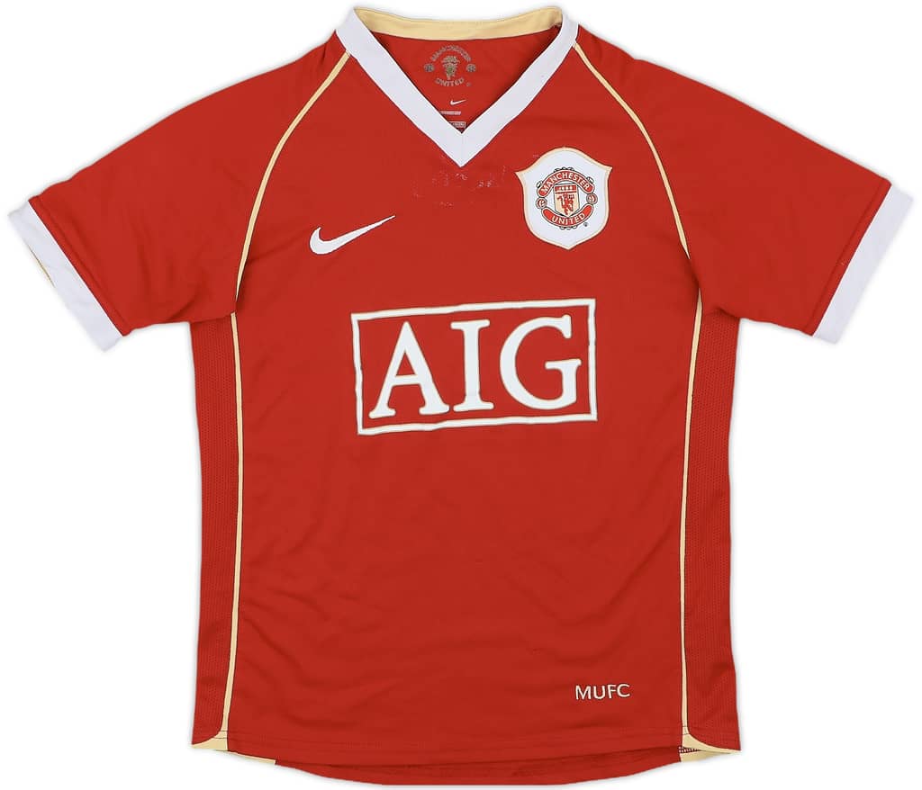 2006-07 Manchester United Home Shirt - 7/10 - (S.Boys)