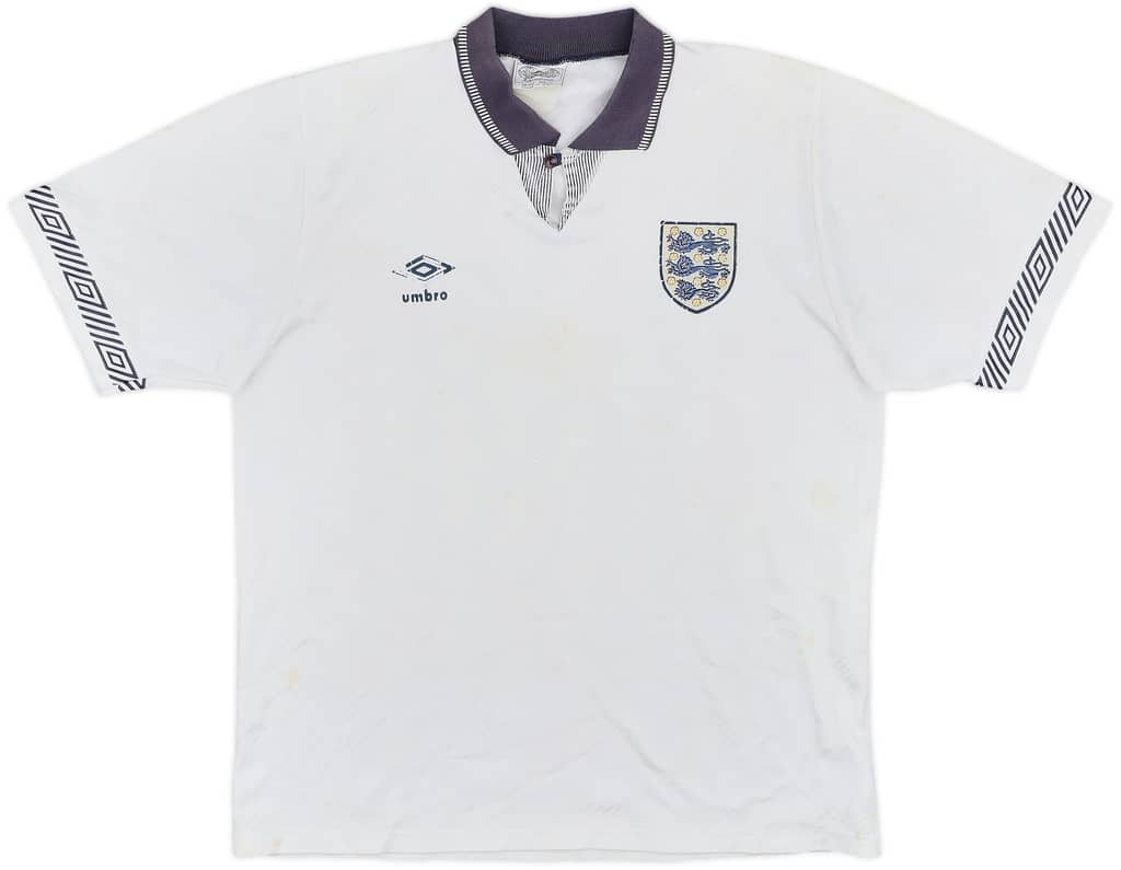 1990-92 England Home Shirt - 4/10 - (M)