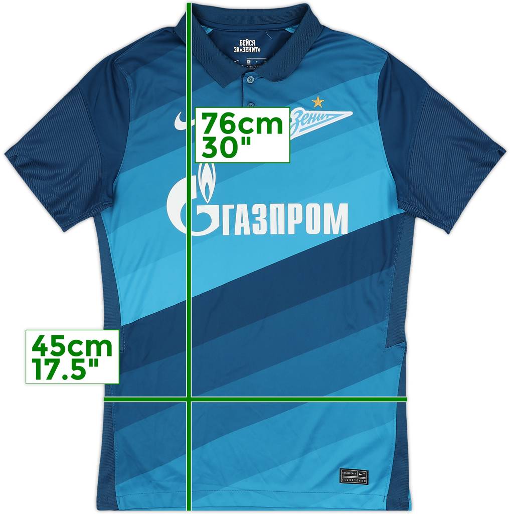 2020-21 Zenit St. Petersburg Home Shirt - 10/10 - (S)
