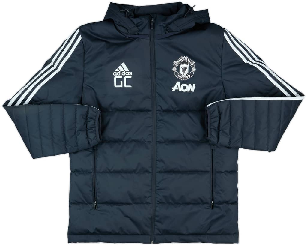  2017-18 Manchester United Staff Issue Hooded Padded Bench Coat 'GC'