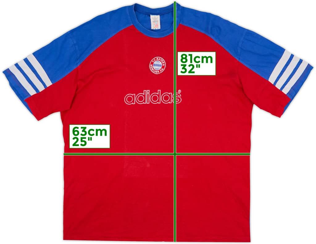 1995-96 Bayern Munich adidas Cotton Tee - 8/10 - (XL)