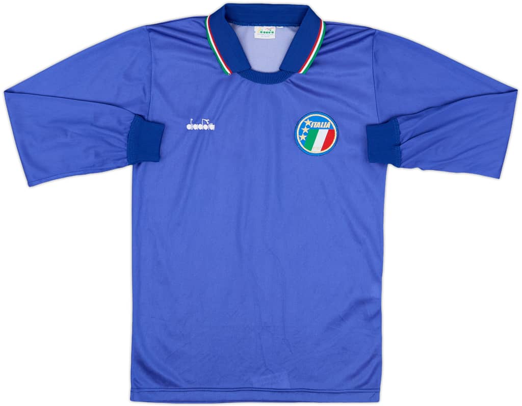 1986-88 Italy Home L/S Shirt - 9/10 - (L.Boys)