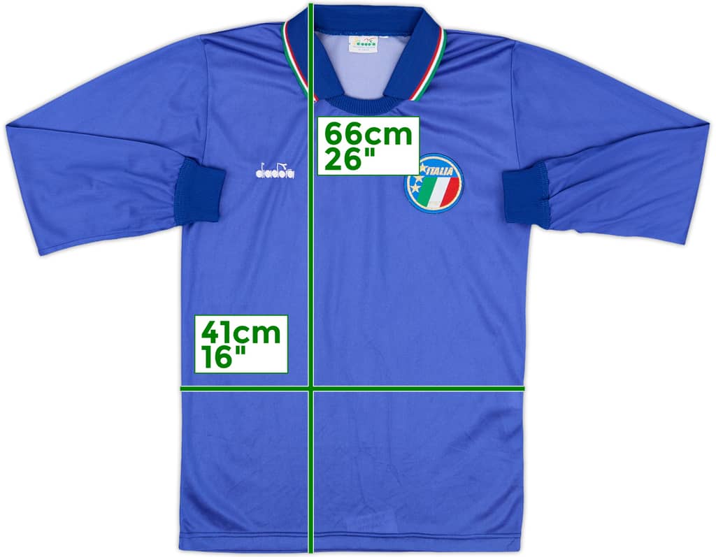 1986-88 Italy Home L/S Shirt - 9/10 - (L.Boys)