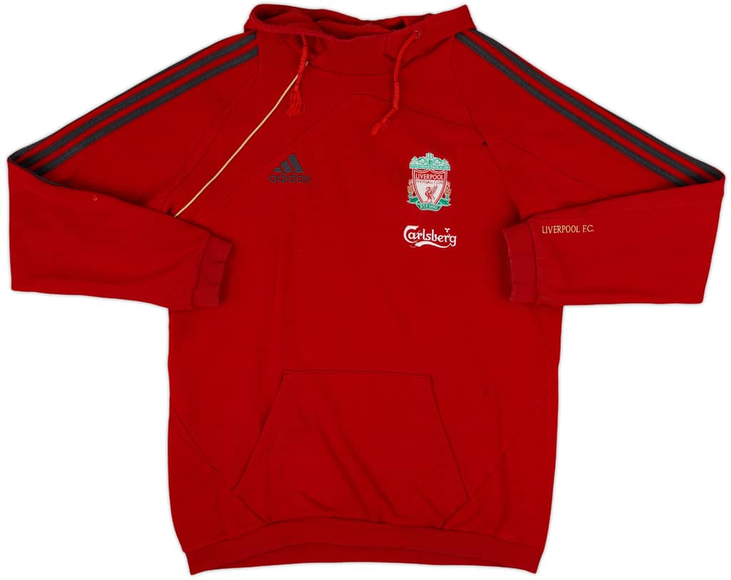 2009-10 Liverpool adidas Hooded Sweat Top - 7/10 - (M)