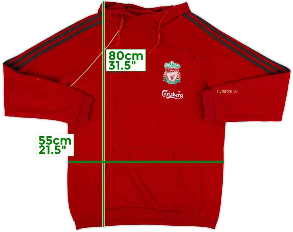 2009-10 Liverpool adidas Hooded Sweat Top - 7/10 - (M)